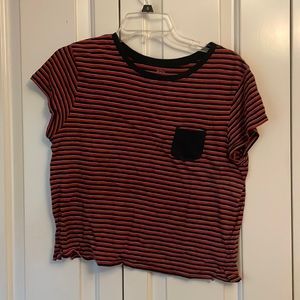 Urban outfitters red white and blue crop top